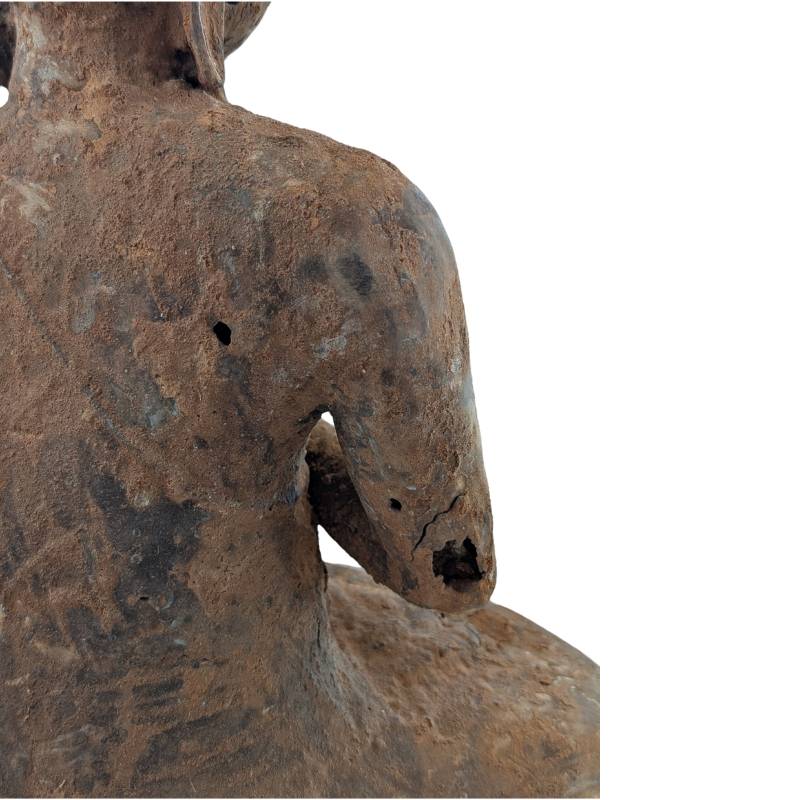 Antieke Boeddha sculptuur brons Myanmar boeddhistische meditatie