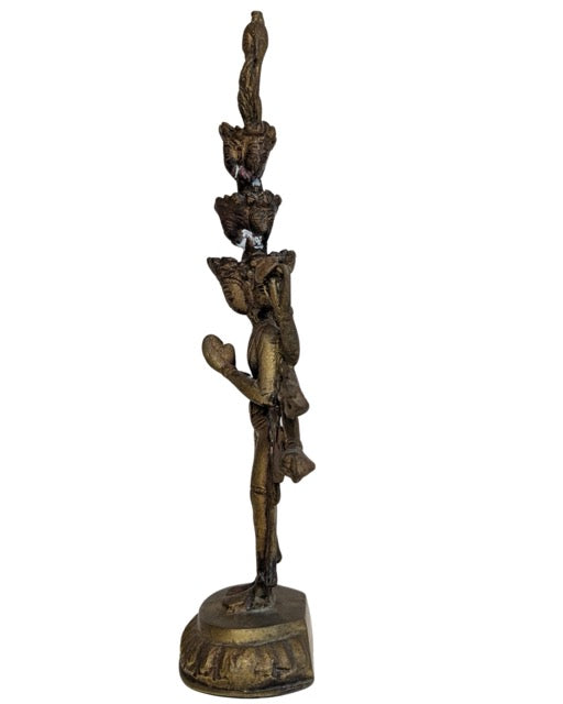 Antieke Boeddhistische kunst brons met natuurlijke oxidatie