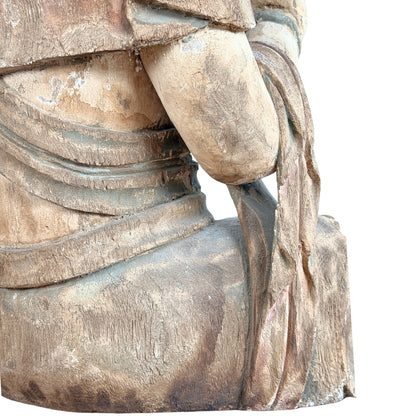 Detail van rechterarm en penverbinding van de hand