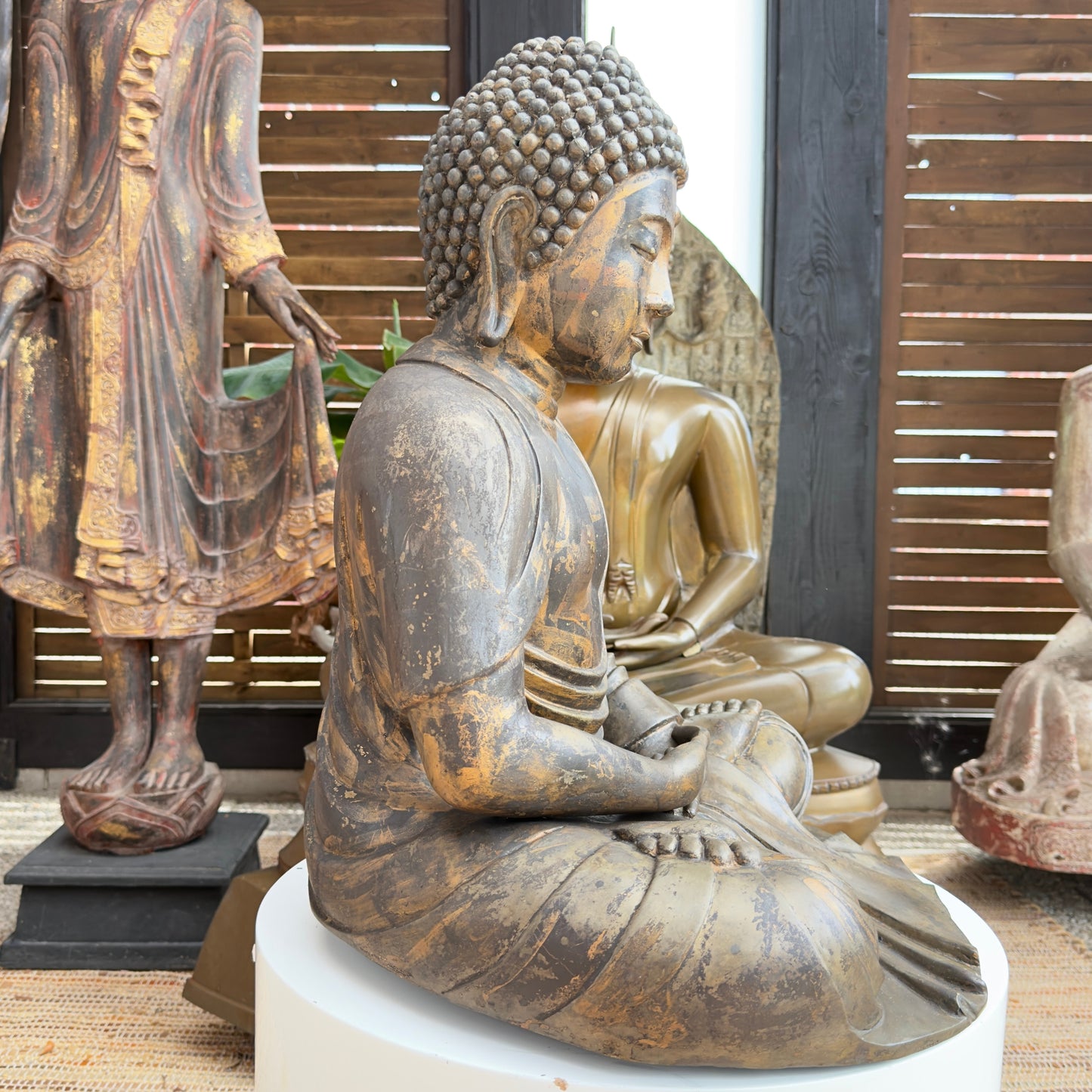 Antieke Japanse bronzen Boeddha voor kunstverzamelaars