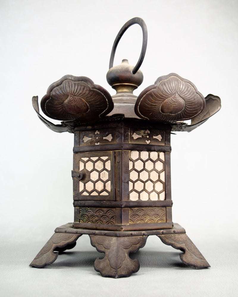Museum Quality Antique Japanese Bronze Temple Lantern (Tsuru-doro) - ca. 1875