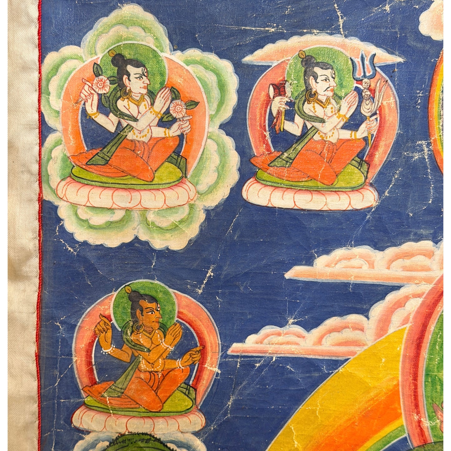 Antieke Rakta Tara paubha uit Nepal 19e eeuw