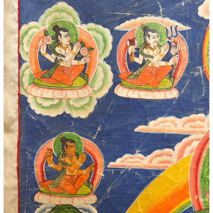 Antieke Rakta Tara paubha uit Nepal 19e eeuw