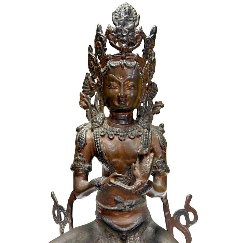 Himalaya Tara beeld van bronzen koperlegering met oude patina