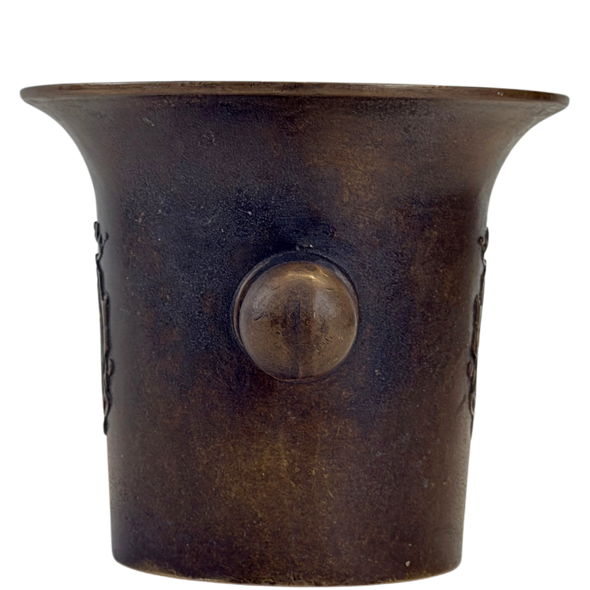 Complete antieke Italiaanse vijzel met originele bronzen stamper