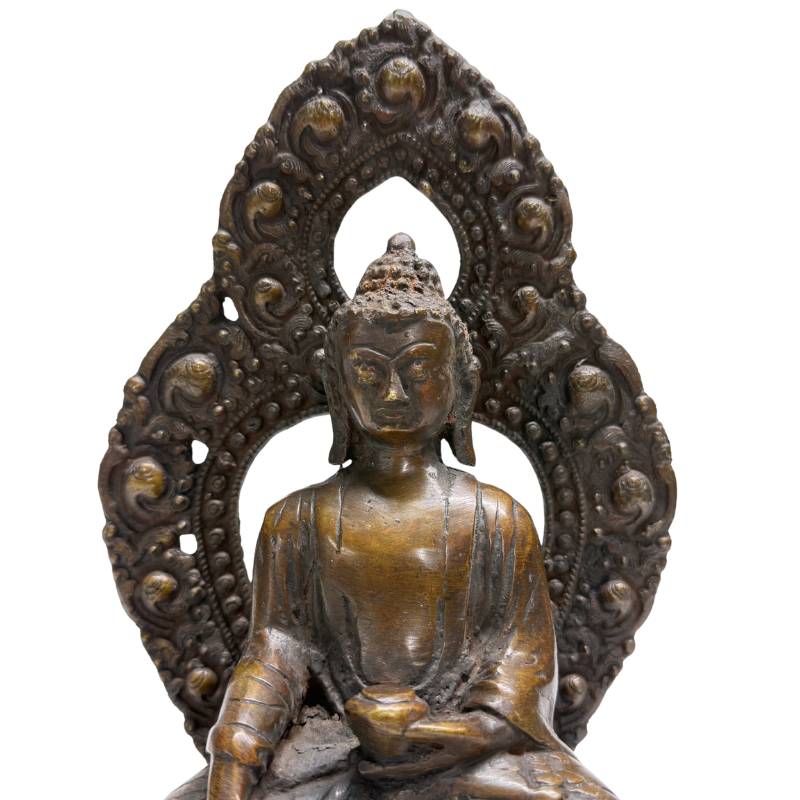 Antieke Himalaya bronzen Boeddha beelden met dhyana mudra voor verzamelaars