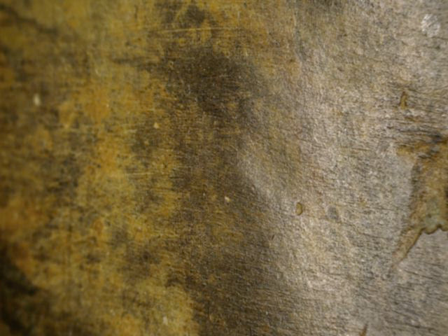 Detail van de oude oppervlaktehuid en kleine gietonregelmatigheden