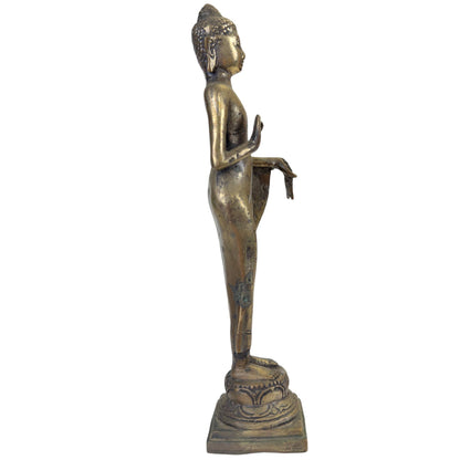 Authentiek bronzen beeld symboliseert spirituele bescherming en moed.