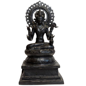 Zittende Avalokiteshvara in Lotuspositie – Tibetaans Brons
