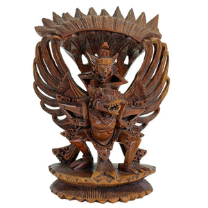 Vintage Balinees Houten Vishnu op Garuda Beeld – Indonesië – 24 cm