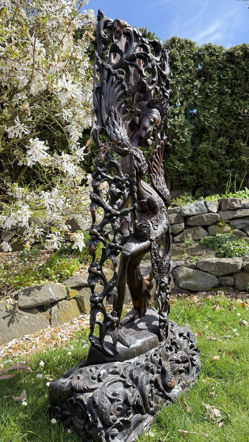 Monumentaal Balinees Coromandel Beeld – 137 cm – Pita Maha Stijl