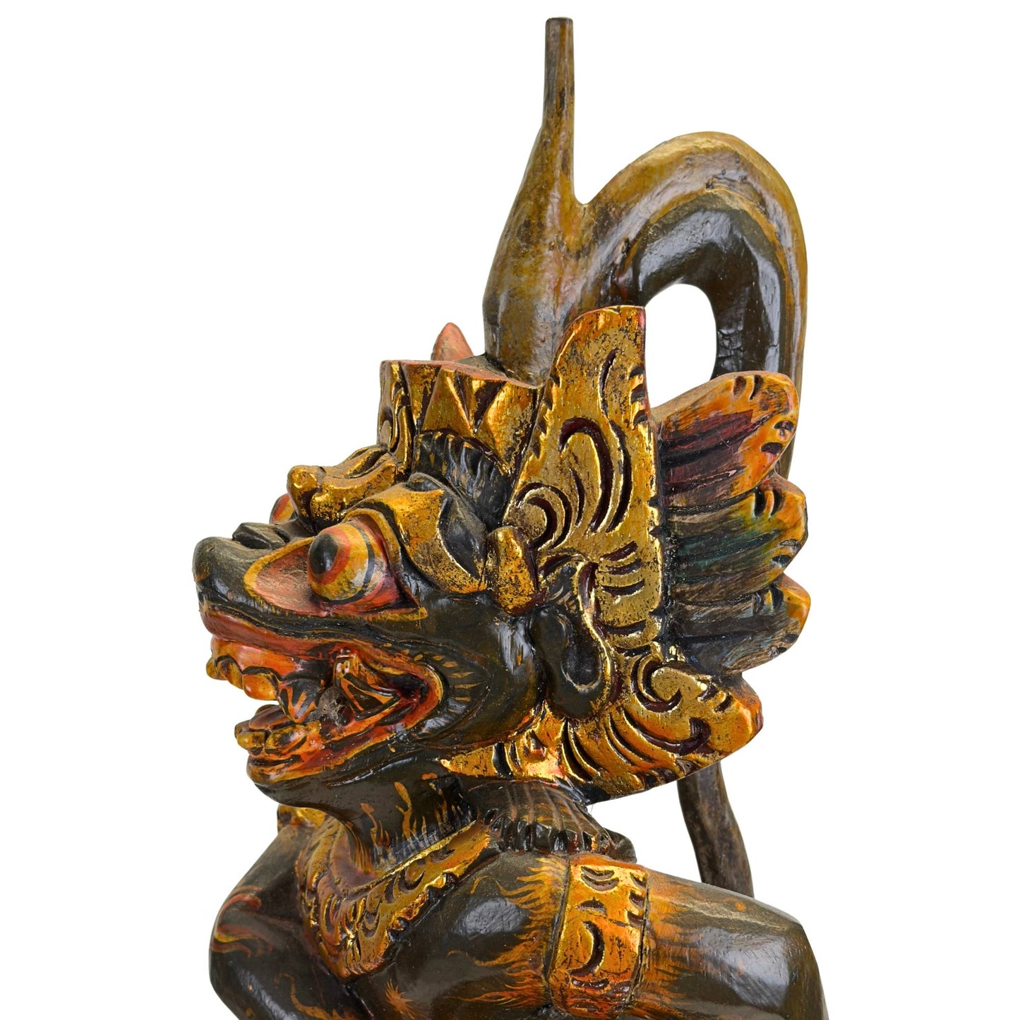 Balinese kerishouder met rode groene en vergulde details