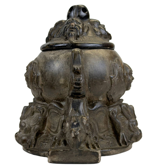 Belgische decoratieve pot met draakvormige handgrepen