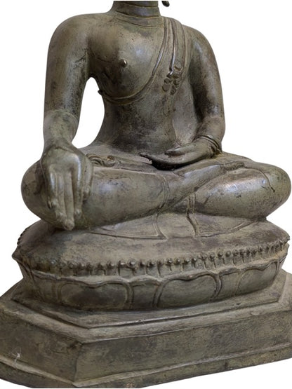 Antiek bronzen Boeddha tempelbeeld uit Birma