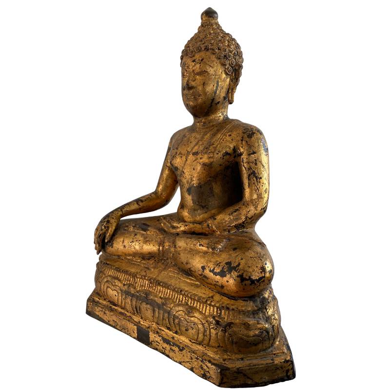 Birmaans boeddhabeeld in Mandalay stijl, brons, 19e eeuw, Lot 159