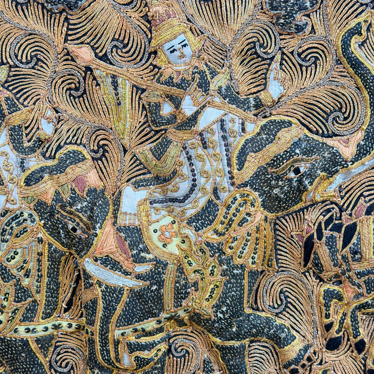 Ruiters in de processie, detail