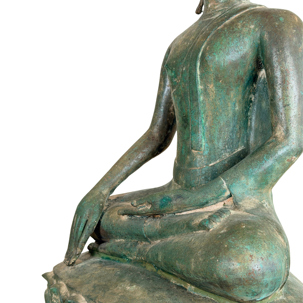 19e-eeuwse Birmese bronzen Shakyamuni Boeddha op olifantentroon – Lot 755 – opname 30