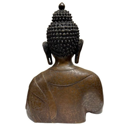 Bronzen Boeddha buste uit de Patan traditie van Nepal