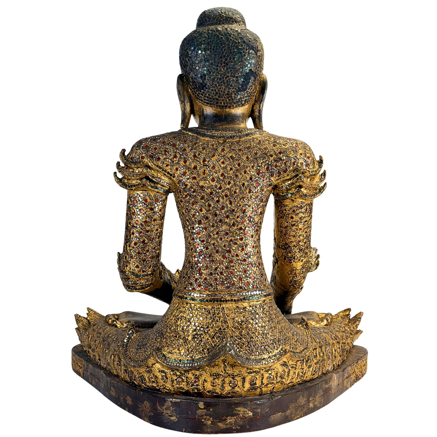 Antieke Boeddha met originele vergulding en patina