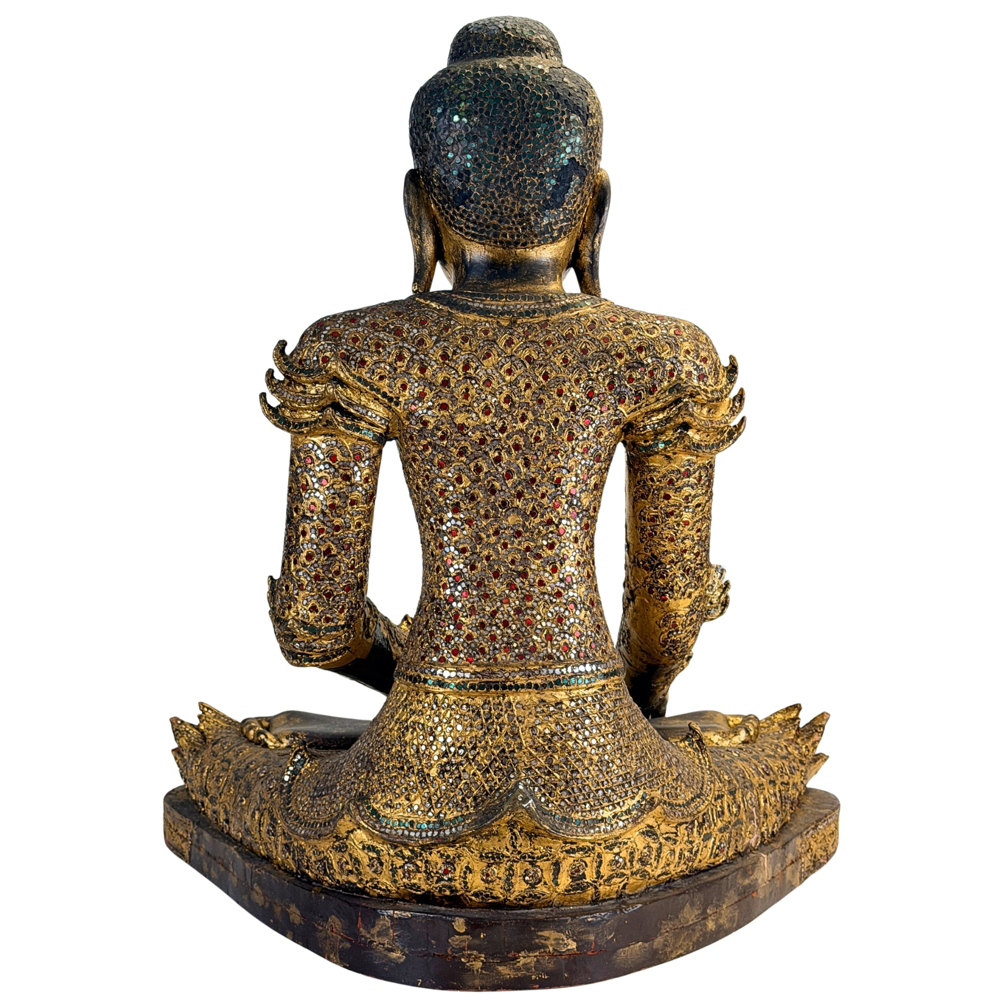 Antieke Boeddha met originele vergulding en patina