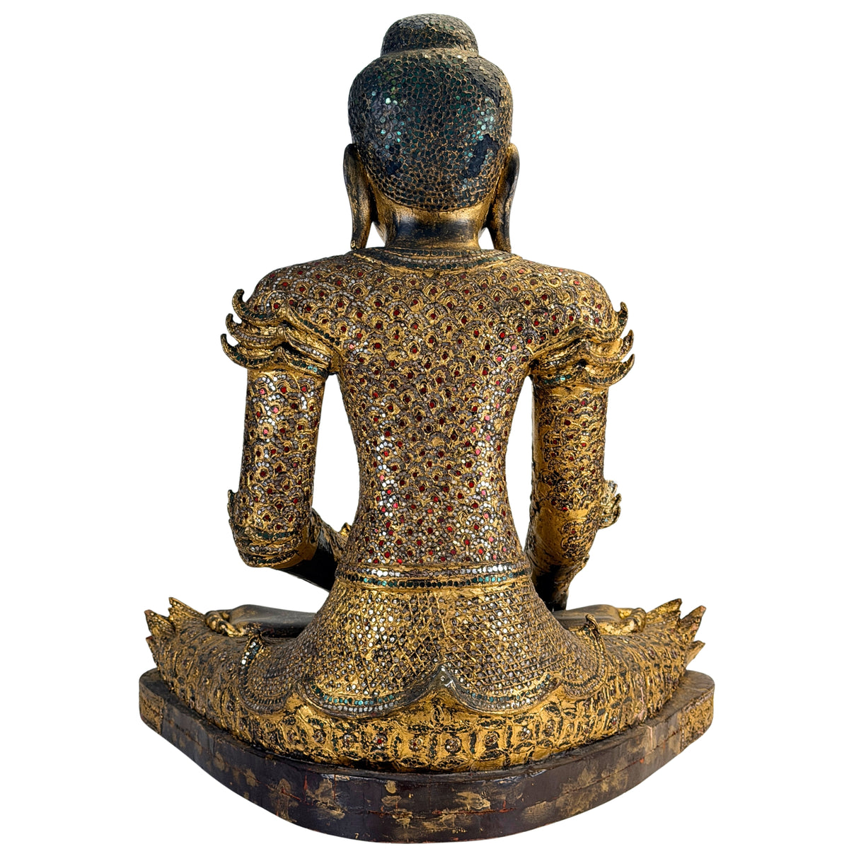 Antieke Boeddha met originele vergulding en patina