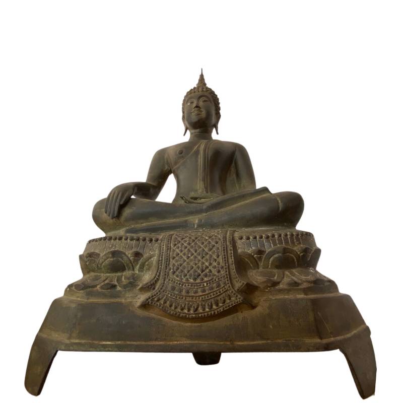 Thais Boeddhabeeld met diepe natuurlijke patina