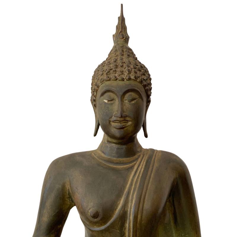 Historisch Thais Boeddhabeeld afkomstig uit tempelomgeving