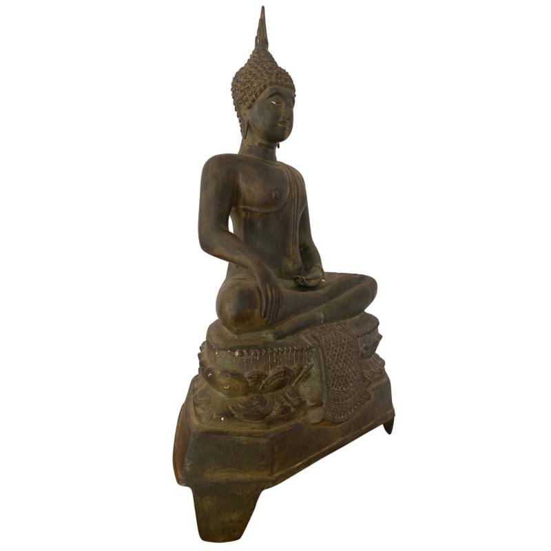 Groot Thais tempelbeeld van Boeddha in brons