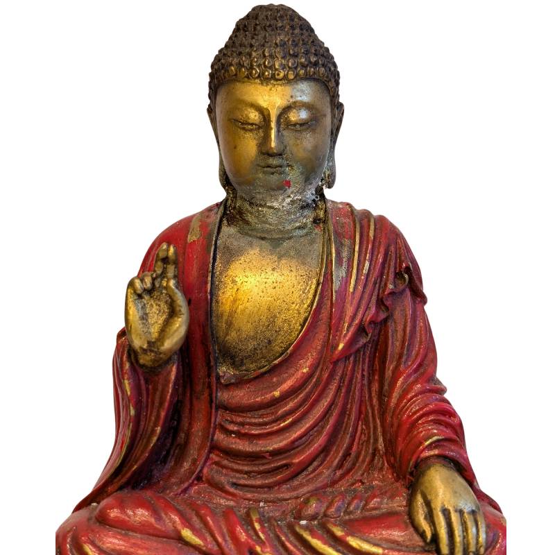 Bronzen Boeddhabeeld uit de 19e eeuw in abhaya mudra
