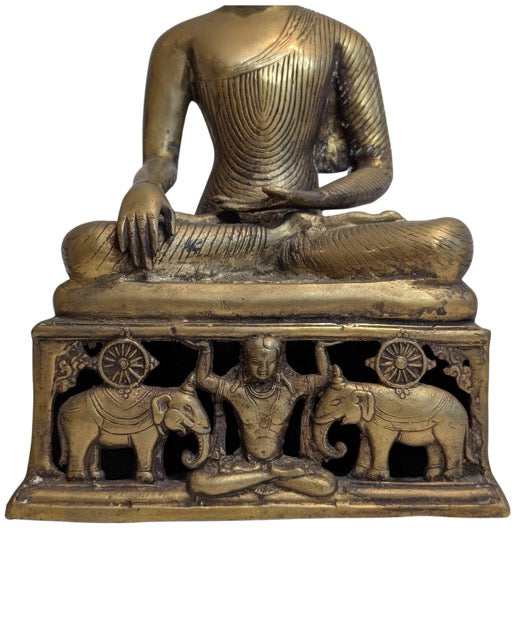 Bronzen boeddhabeeld van de historische Boeddha Shakyamuni