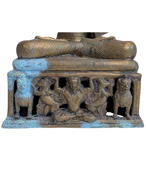 Bronzen boeddhabeeld van de historische Boeddha Shakyamuni