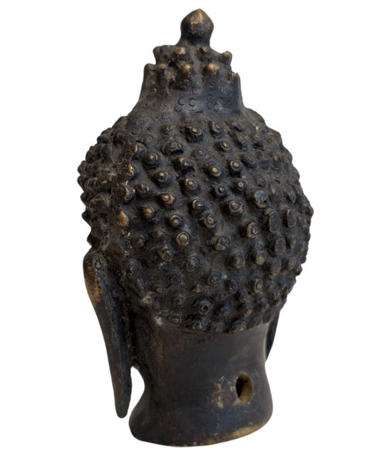 Bronzen Boeddhahoofd met ushnisha