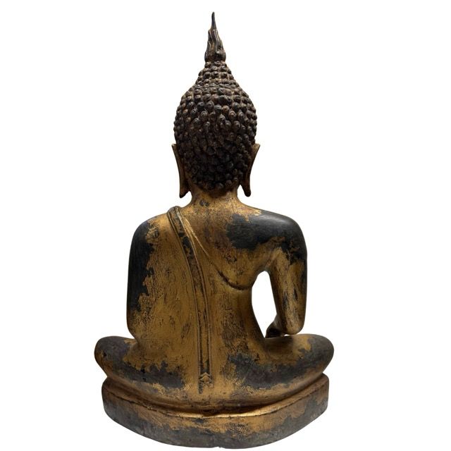 Boeddhistisch beeld uit Thailand in brons met oude uitstraling