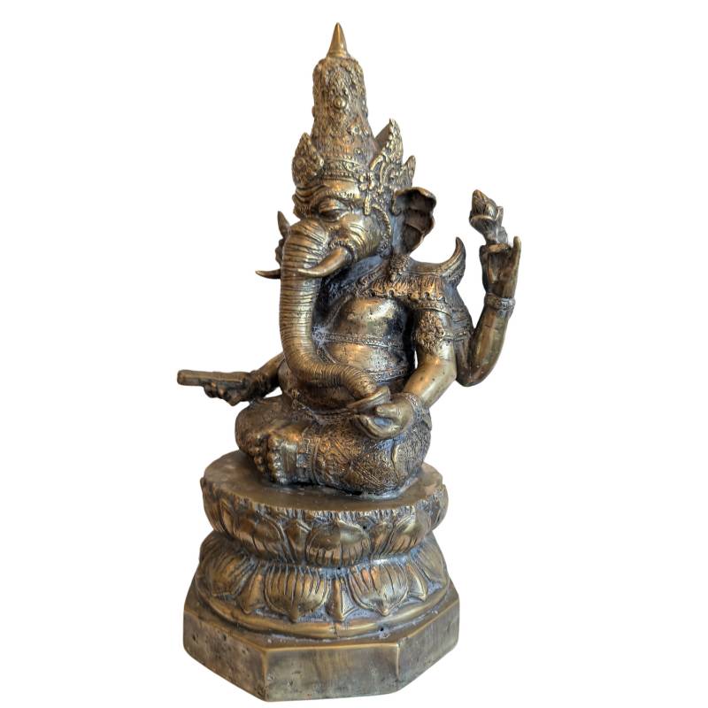 Ganesha-beeld met boeddhistische en hindoeïstische iconografie