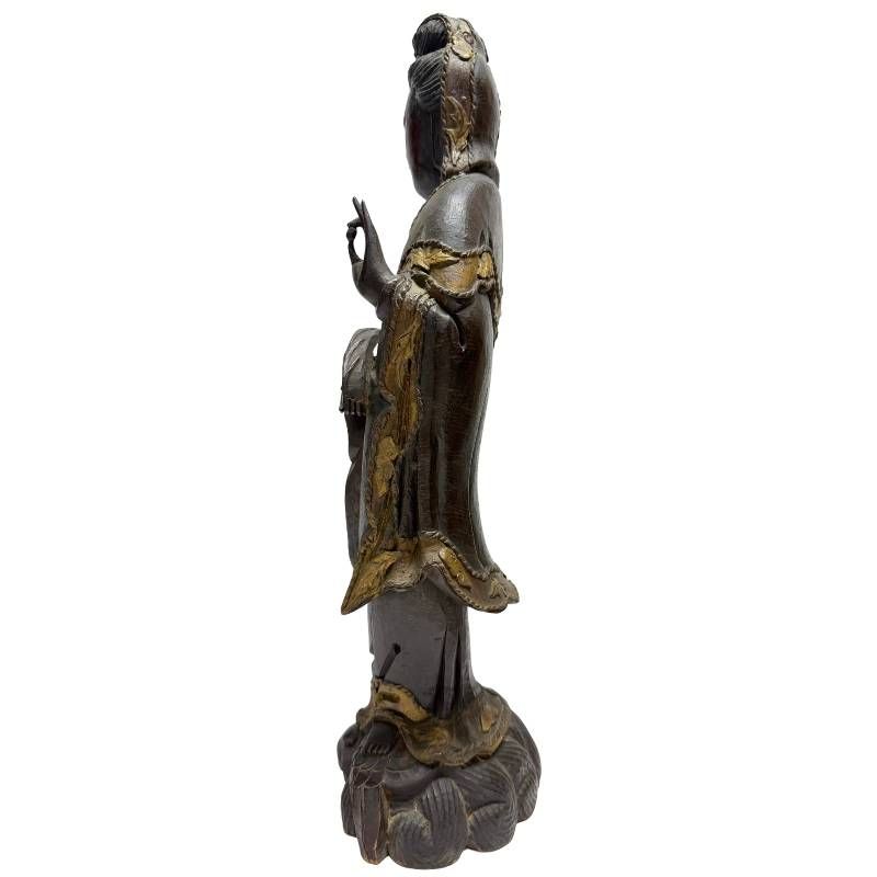 Boeddhistisch houten Guanyin beeld uit China