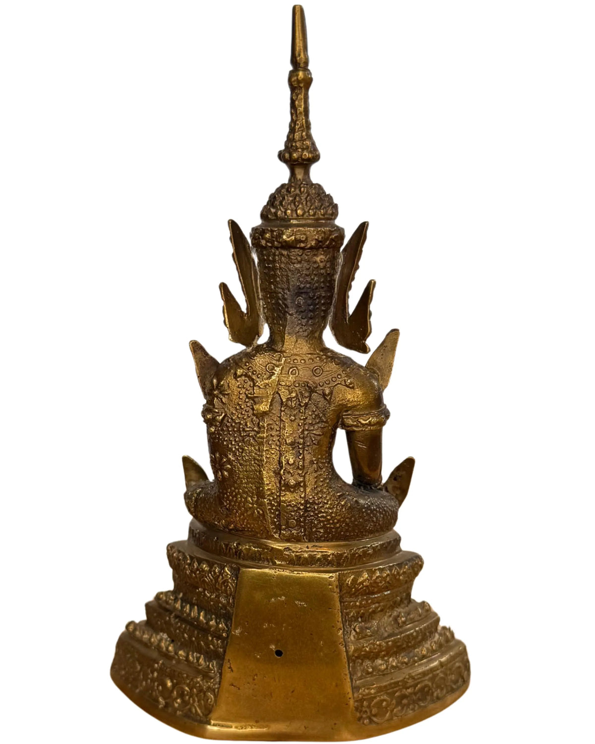 Achterzijde bronzen Boeddha Thailand afwerking en vorm