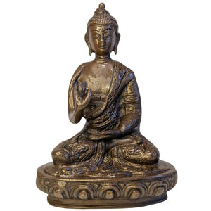 Boeddha in Vitarka Mudra – oud bronzen beeld – lot 121