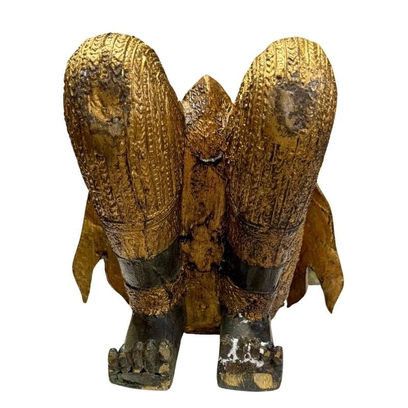 Thaise bronzen guardian figuren als antieke set met authentieke uitstraling