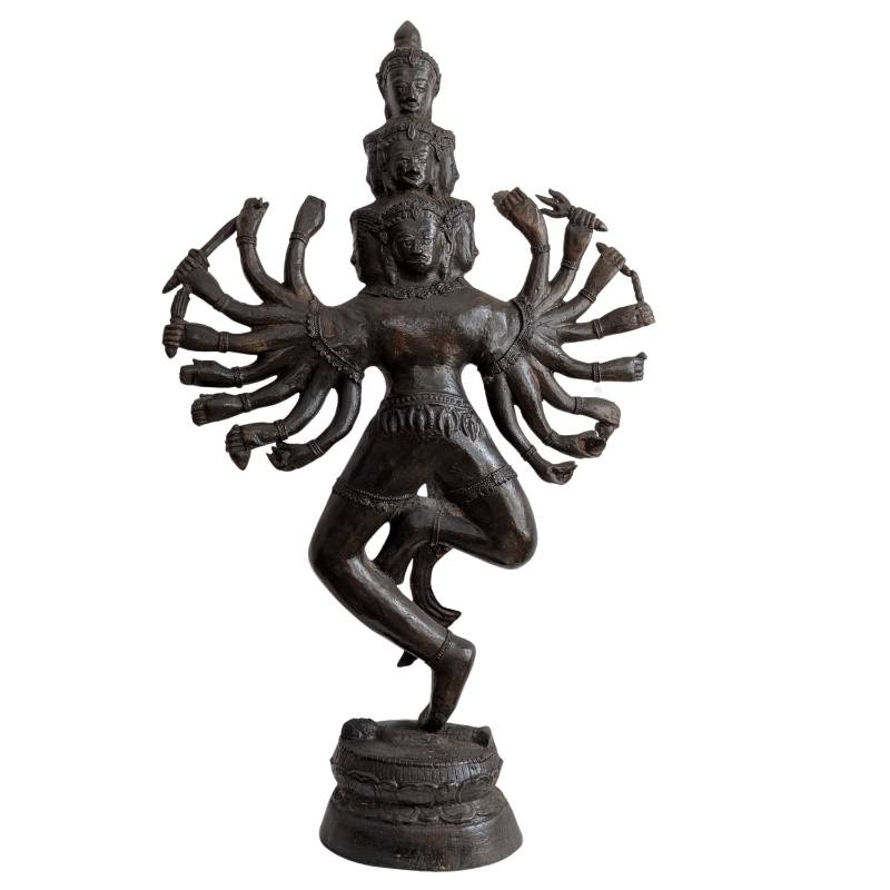 Nataraja Shiva bronzen beeld uit Thailand of Khmer-gebied