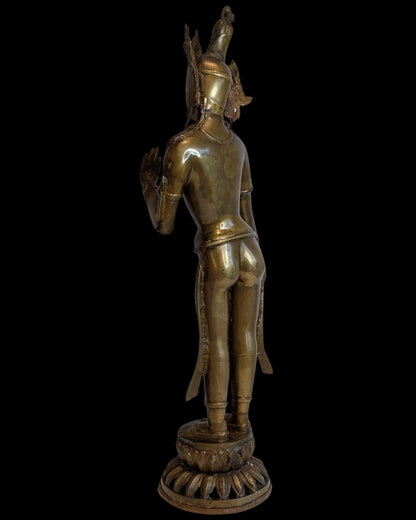bronzen Tara beeld 78 cm Himalaya boeddhistische kunst groot formaat