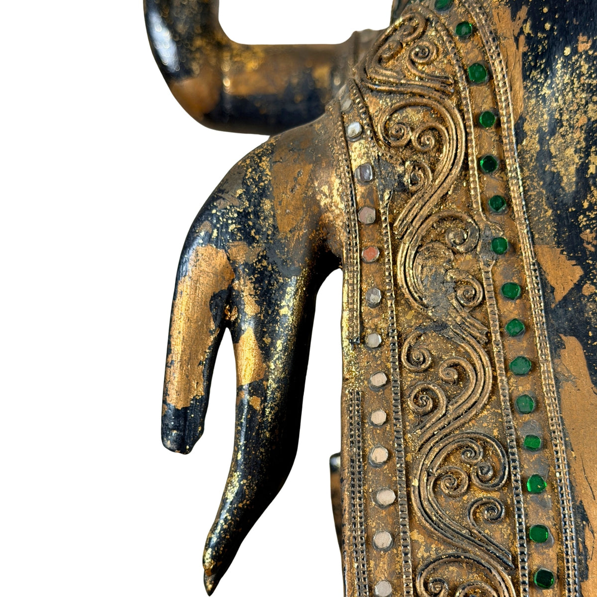 Close-up van de linkerhand