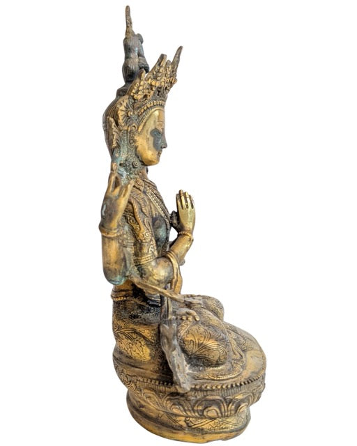 Chenrezig standbeeld 32cm voor spirituele decoratie en meditatie