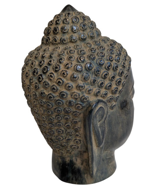 Chinees bronzen boeddhahoofd gegoten in koperlegering