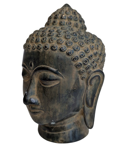 Chinees bronzen boeddhahoofd als sacraal beeld