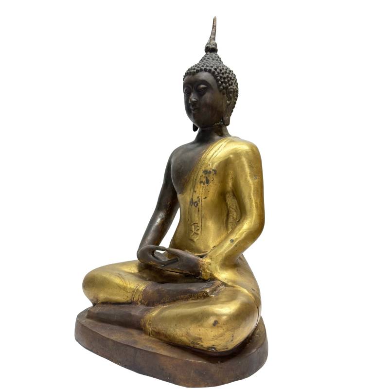 Chinese bronzen Boeddha in klassieke Yongle-stijl met dhyana mudra