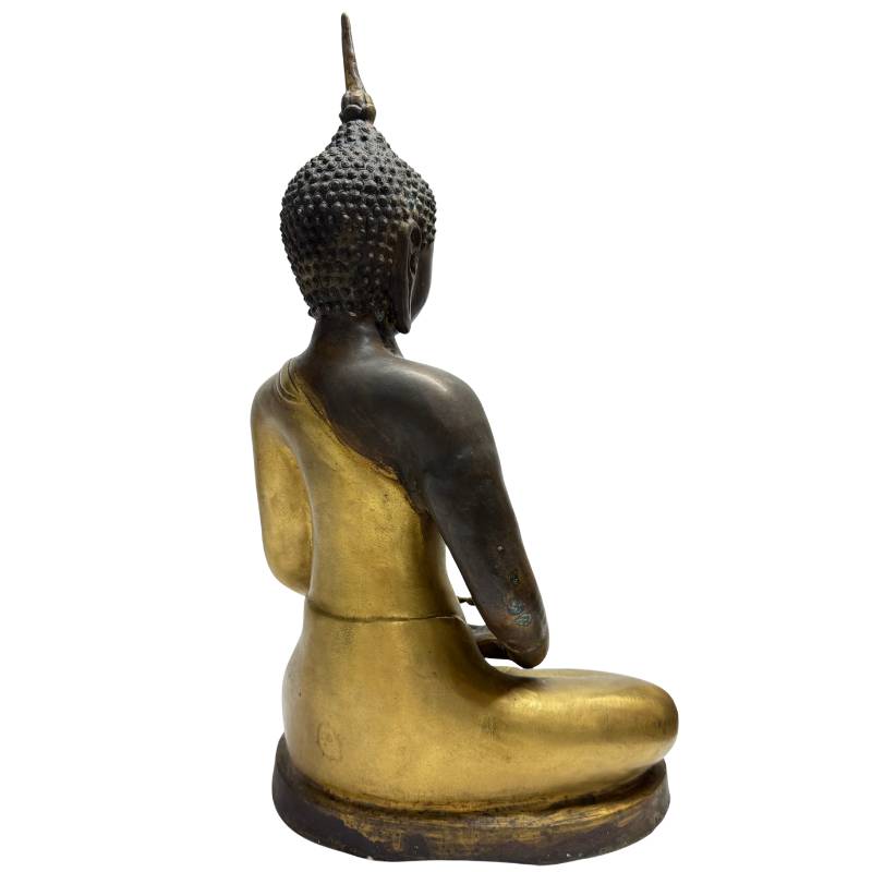 Chinese bronzen Boeddha in dhyana mudra met gesloten onderzijde, Yongle-stijl revival
