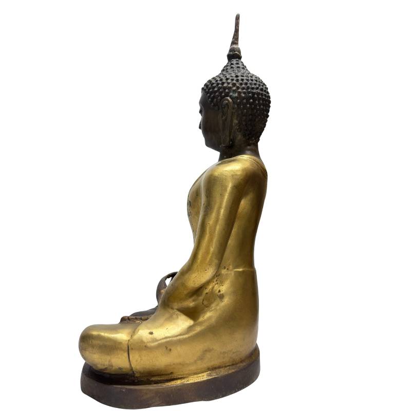 Chinese bronzen tempel Boeddha in dhyana mudra, 20e eeuw