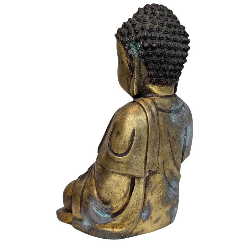 Chinese bronzen Shakyamuni Boeddha in meditatiehouding