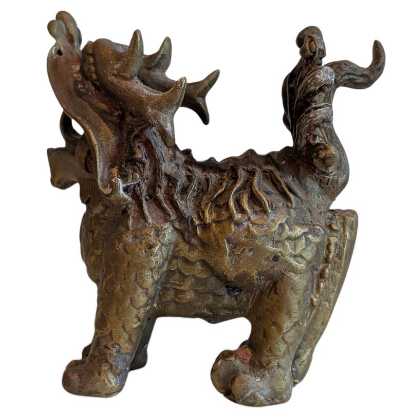 Chinese bronzen foo dogs behorend tot Aziatische kunst