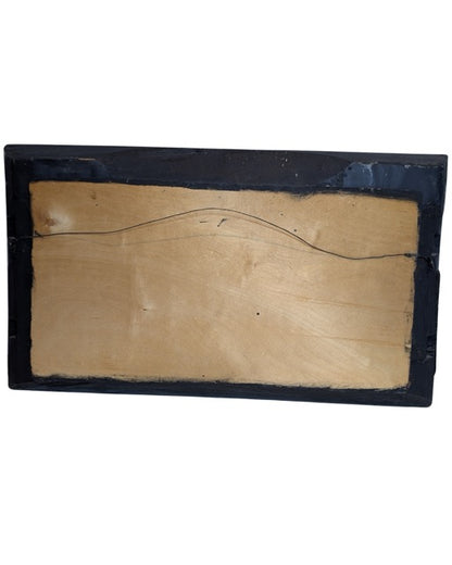 Chinees houten houtsnijpaneel met gesloten achterzijde Qing periode